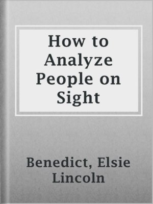 cover image of How to Analyze People on Sight
